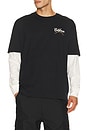 view 1 of 4 Double Layered Mountain Tee in Jet Black