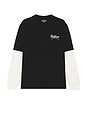 view 5 of 4 Double Layered Mountain Tee in Jet Black
