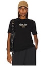 view 1 of 5 Short Sleeve Slim Script Tee in Jet Black