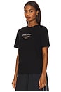 view 3 of 5 Short Sleeve Slim Script Tee in Jet Black