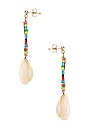 view 2 of 2 Rainbow Beaded Shell Earring in Multi