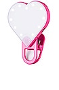 view 2 of 7 Riki Sweetheart Selfie Light And Touch Up Mirror in Hot Pink