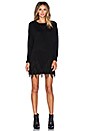 view 4 of 4 ROBE DROITE À MANCHES LONGUES in Black