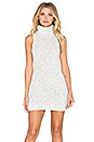 view 1 of 4 Sleeveless Turtleneck Mini Dress in Black & White