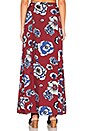 view 3 of 4 Wrap Skirt in Blue Burgundy Flower