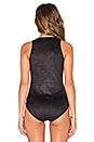 view 4 of 4 Lace Up Bodysuit in Black Suede