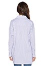 view 3 of 4 MANGA LARGA CON BOTONES in Blue & White Stripe