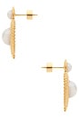 view 2 of 2 PENDIENTES DE TACHUELA in Gold & Ivory