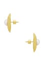view 2 of 2 Odette Pearl Earring in Gold & Ivory