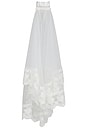 view 2 of 4 Mini Lace Trim Veil in Pale Ivory