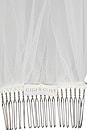 view 3 of 4 Mini Lace Trim Veil in Pale Ivory