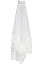 view 5 of 7 Mini Lace Trim Veil in Pale Ivory