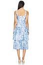 view 3 of 4 Celeste Floral Poplin Dress in Zesty Fl Wht Blue