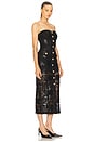 view 2 of 4 Misha Faux Leather Guipure Midi Dress in Black
