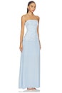 view 2 of 4 Cody Two Tone Lace Pleat Dress in Light Blue & White