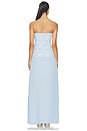view 3 of 4 Cody Two Tone Lace Pleat Dress in Light Blue & White