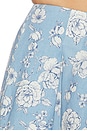 view 6 of 6 Carmine Floral Linen Shorts in Heritage Toile Blue & White