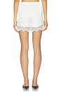 view 4 of 6 Lana Lace Combo Hammered Satin Shorts in White