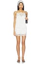 view 5 of 6 Lana Lace Combo Hammered Satin Shorts in White