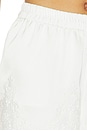 view 6 of 6 Lana Lace Combo Hammered Satin Shorts in White