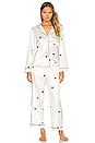 view 1 of 3 Nikki Pajama Set in Cream & Black Heart