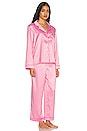 view 2 of 3 Nikki Pajama Set in Candy Pink & Hot Pink