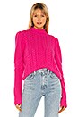 view 1 of 4 Isabella Cable Knit Sweater in Hot Pink