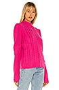 view 2 of 4 Isabella Cable Knit Sweater in Hot Pink
