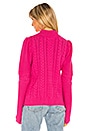 view 3 of 4 Isabella Cable Knit Sweater in Hot Pink