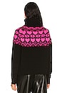view 3 of 4 Colorado Heart Sweater in Black & Brilliant Pink