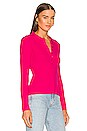 view 2 of 4 Maree Polo Sweater in Hot Pink