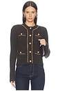 view 1 of 5 Selma Chain Cardigan in Brown