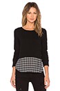 view 1 of 3 Coco Plaid Sweater in Black & Plaid