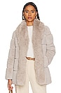 view 1 of 5 Emilia Faux Fur Jacket in Stone