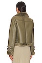 view 4 of 5 Dion Faux Fur Moto Jacket in Olive