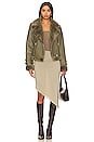 view 5 of 5 Dion Faux Fur Moto Jacket in Olive