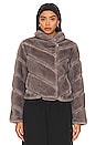 view 2 of 5 Cici Faux Fur Jacket in Grey