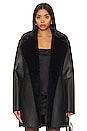 view 1 of 6 Megan Reversible Faux Fur Coat in Black