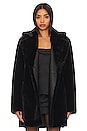 view 2 of 6 Megan Reversible Faux Fur Coat in Black