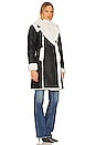 view 3 of 4 Vienna Faux Fur Shearling Coat in Black & White
