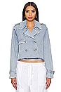 view 2 of 5 Camila Denim Trench Coat in Light Blue