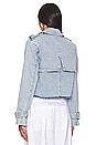 view 4 of 5 Camila Denim Trench Coat in Light Blue