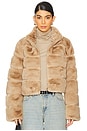 view 1 of 5 Tala Faux Fur Jacket in Toffee