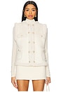 view 2 of 6 Chad Faux Suede Shearling Vest in Snow & White