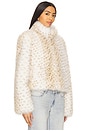 view 3 of 5 Georgina Leopard Faux Fur Jacket in Snow Leopard