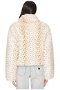view 4 of 5 Georgina Leopard Faux Fur Jacket in Snow Leopard