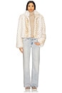 view 5 of 5 Georgina Leopard Faux Fur Jacket in Snow Leopard