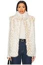 view 1 of 5 Mimi Leopard Faux Fur Vest in Snow Leopard