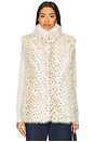 view 2 of 5 Mimi Leopard Faux Fur Vest in Snow Leopard