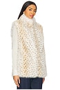 view 3 of 5 Mimi Leopard Faux Fur Vest in Snow Leopard